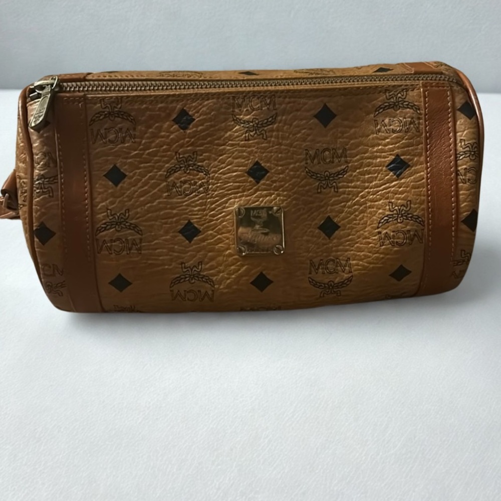 MCM Visetos Barrel Crossbody Bag - Picture 9 of 13